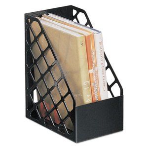 Universal Recycled Plastic Large Magazine File, 6 1/4 x 9 1/2 x 11 3/4, Black